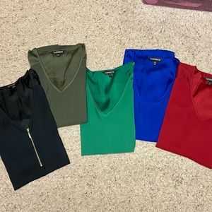 Express V-Neck Blouses (bundle of 5)